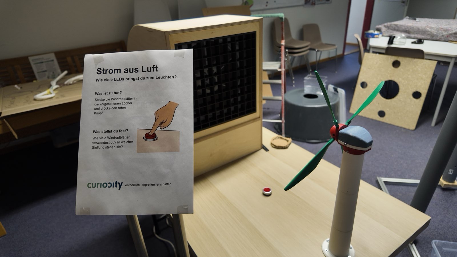 Prototyp Exponat Windkraftwerk.